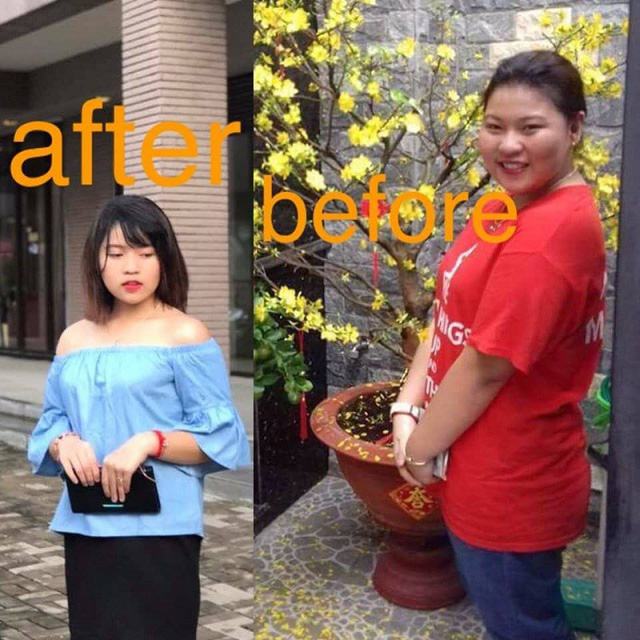 Hình ảnh sau và trước khi giảm cân của Mẫn