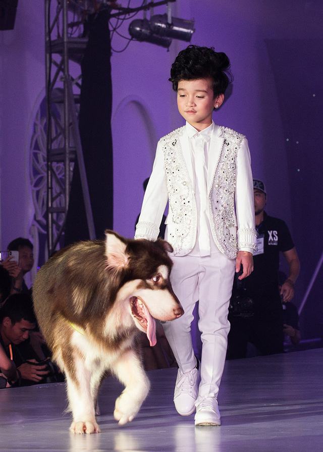 Mặc trang phục hoàng tử, công chúa trình diễn cùng với thú cưng