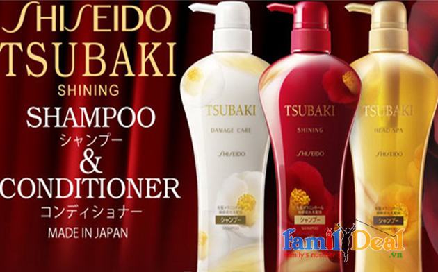 Bộ dầu gội tsubaki trắng, đỏ, vàng của Shiseido Nhật Bản