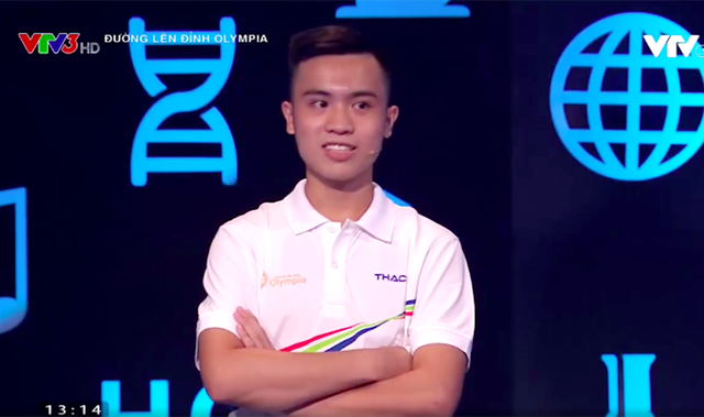 Cấn Thái Hoàng (THPT Thạch Thất, Hà Nội) lập kỷ lục ngay tại trận đấu đầu tiên của Đường lên đỉnh Olympia năm thứ 19