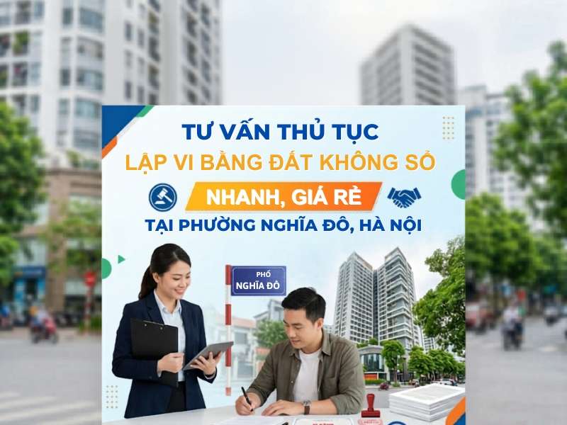 Lập vi bằng đất không sổ nhanh, giá rẻ tại phường Nghĩa Đô Hà Nội.