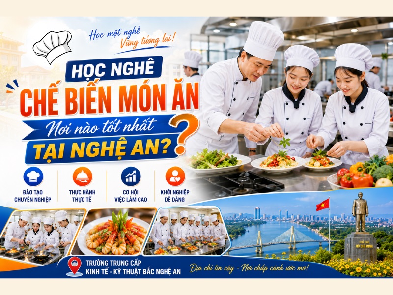 trường dạy nghề chế biến món ăn tại nghệ an